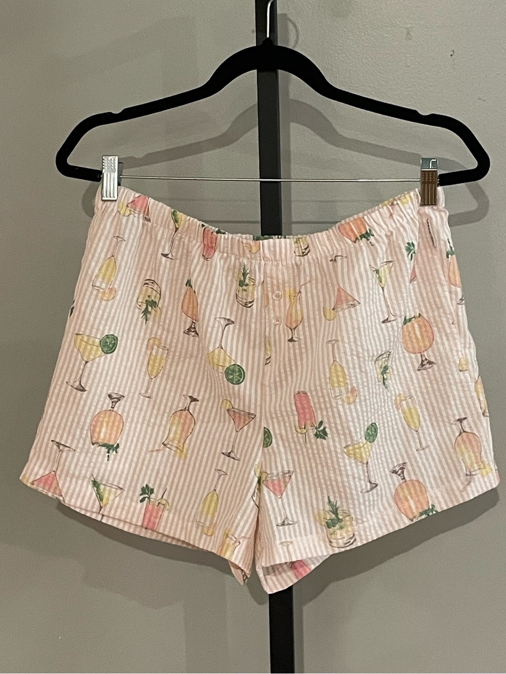 Rae Dunn Cocktail Printed Boxer Pajama Shorts Size Large